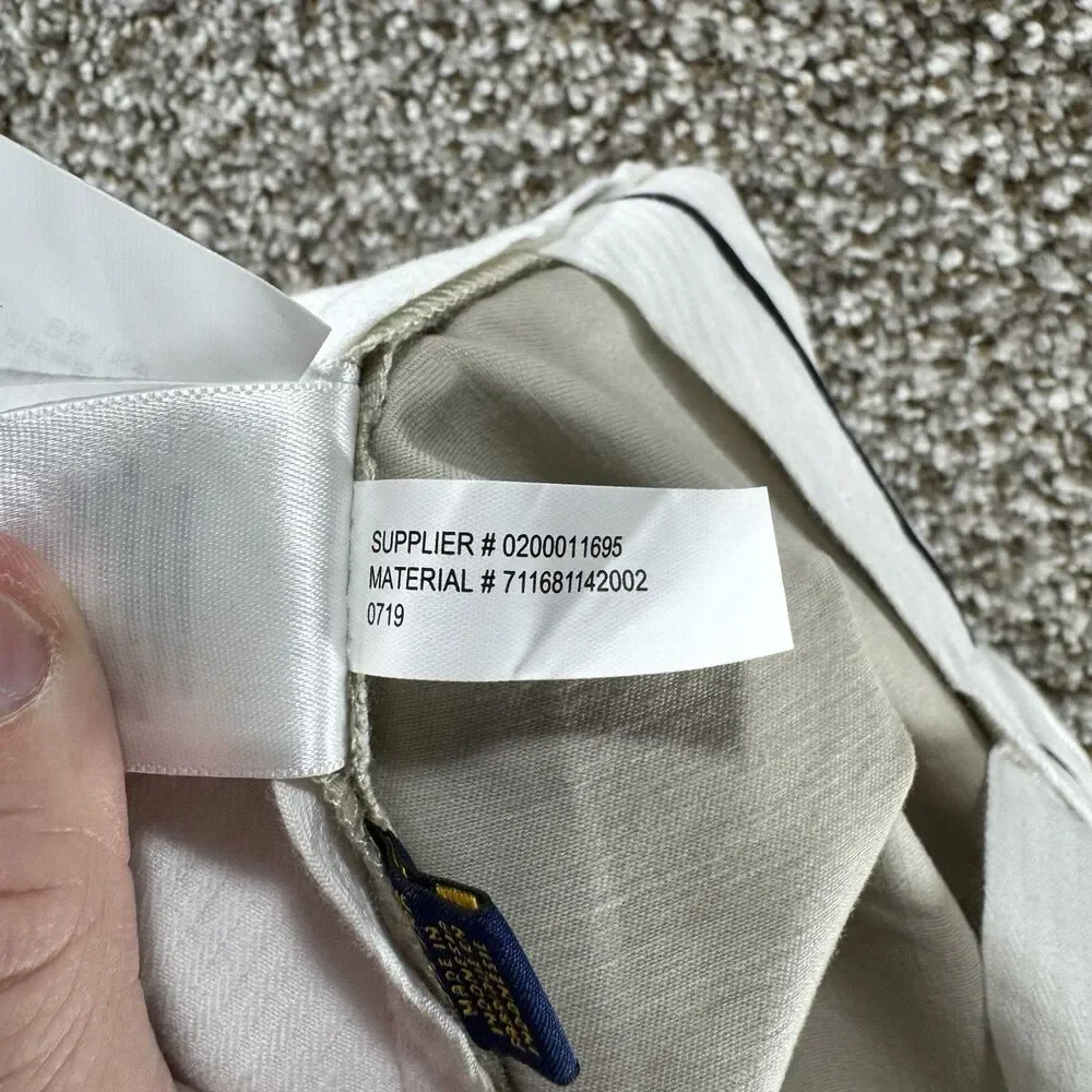 Polo Ralph Lauren Pants Mens 42x36 Stretch‎ Classic Fit Chino Tan New With Tags